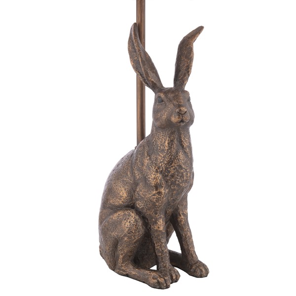 (image for) Laura Ashley Hare Table Lamp Antique Bronze With Shade